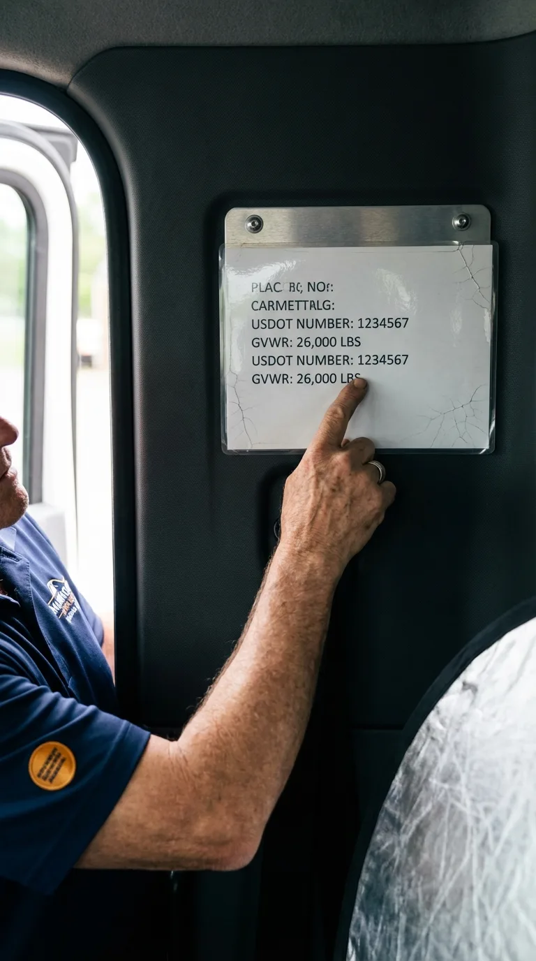 USDOT licensing placard verification in Liberty Lake